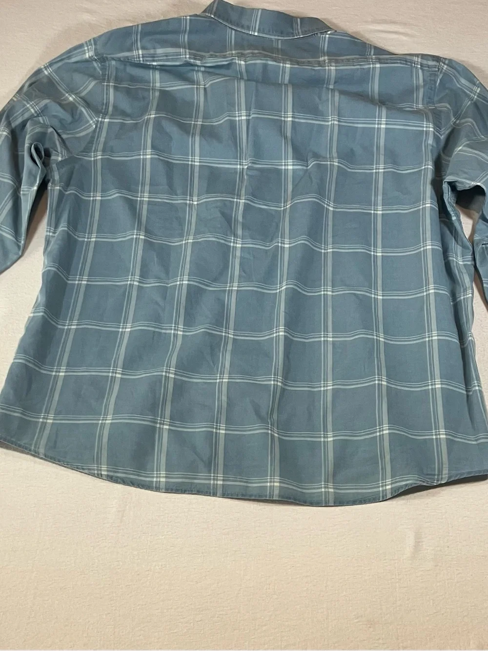 Classic Blue Plaid Button-Down Shirt - Men's xl